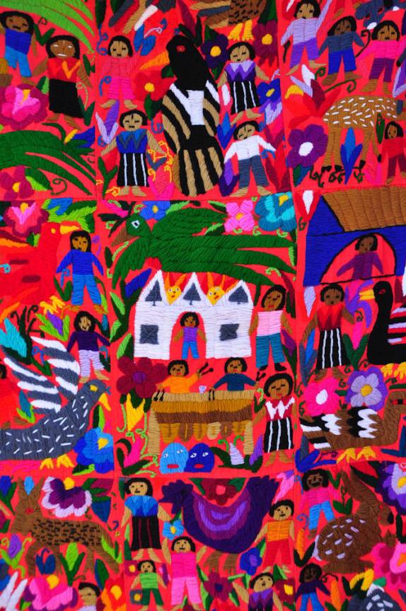 Venda de artesanato em San Pedro la Laguna, no lago Atitlán, na Guatemala